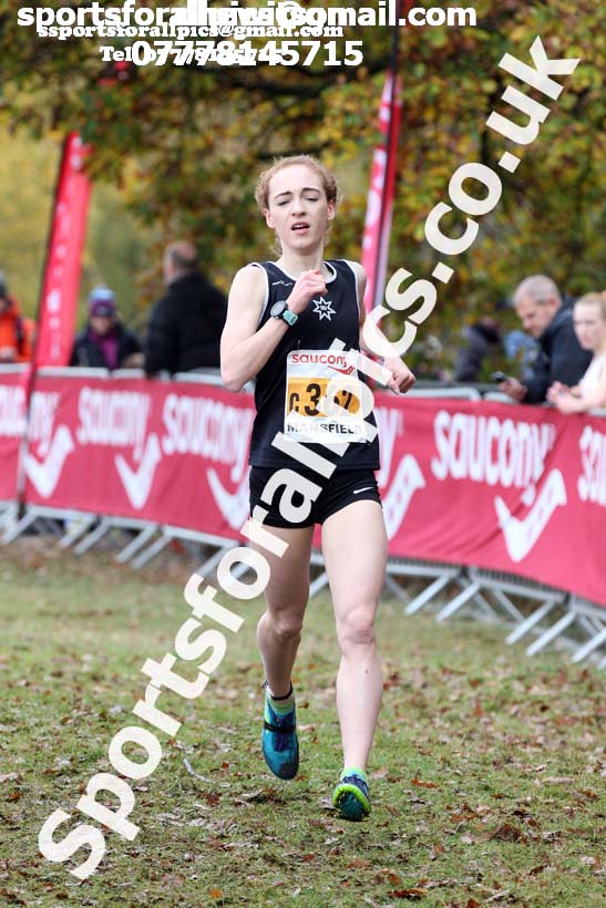 Womens under-17s National Cross Country Relay, Berry Hill Park, Mansfield. Photo:  David T. Hewitson/Sports for All Pics